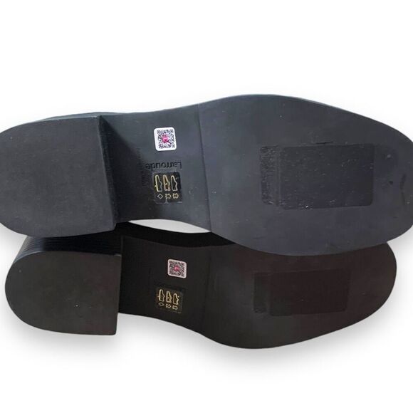 Larroudé Cream Leather Hardy Motorcycle Boots Western Concho Style Buckles 8.5 - Picture 12 of 13